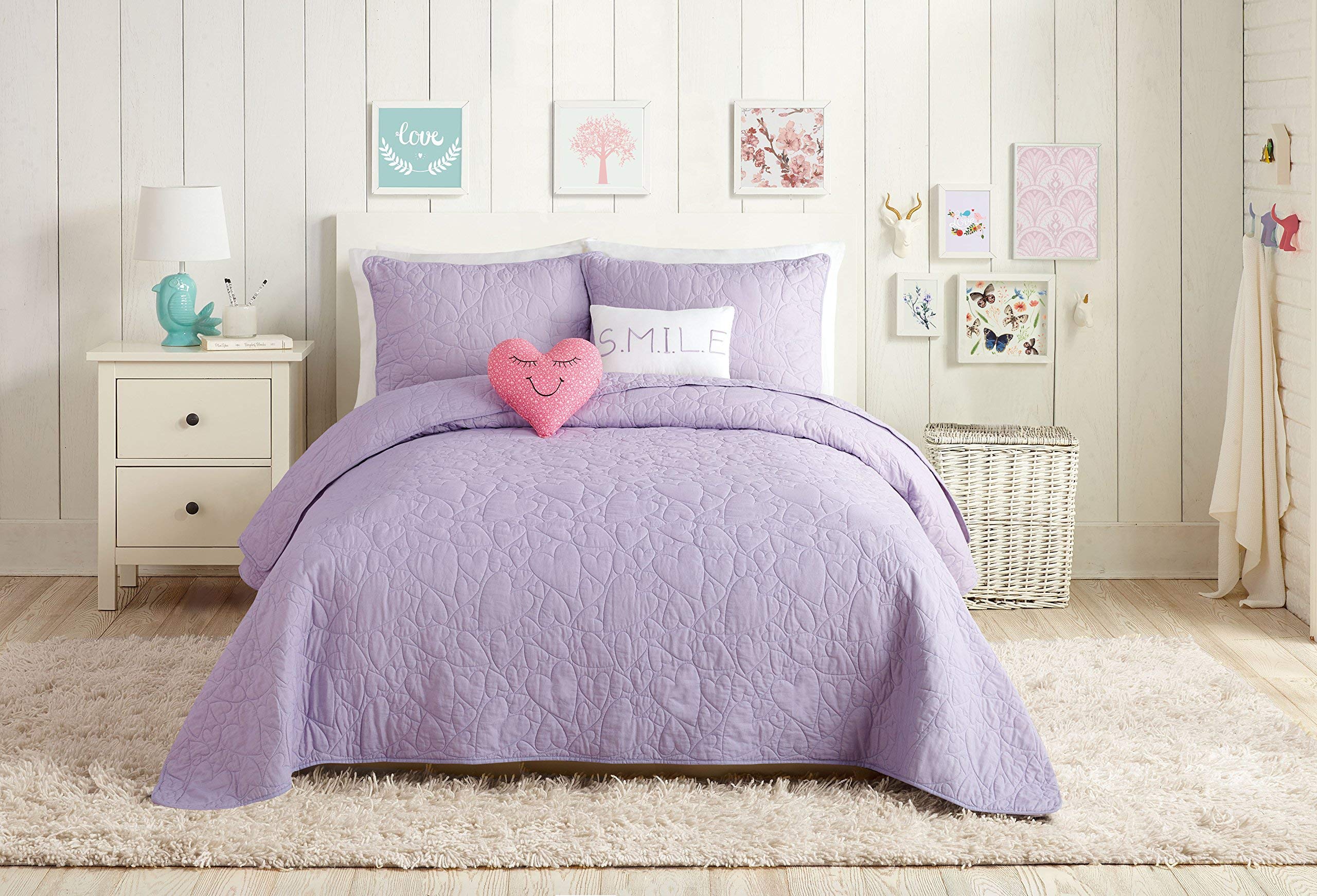 Amazon.com: URBAN PLAYGROUND Solid Lavender Purple Hearts Kids